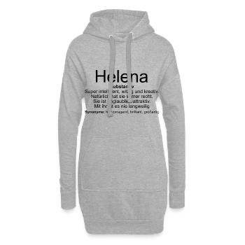 Nom Définition Helena - Sweat-shirt à capuche long Femme - gris chiné - Devant