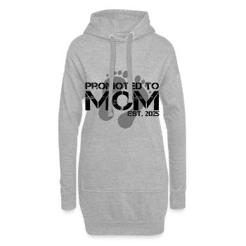 Mère 2025 chargement, je serai maman en 2025 - Sweat-shirt à capuche long Femme - gris chiné - Devant