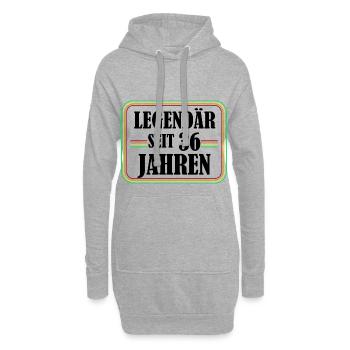 Légendaire depuis 36 ans, 36 anniversaire, enfin 36 - Sweat-shirt à capuche long Femme - gris chiné - Devant
