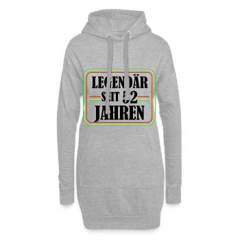 Légendaire depuis 52 ans, 52 anniversaire, enfin 52 - Sweat-shirt à capuche long Femme - gris chiné - Devant