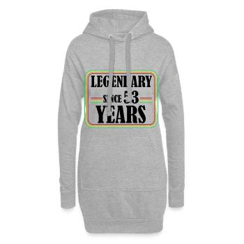 Légendaire depuis 53 ans, 53 ans, enfin 53 ans - Sweat-shirt à capuche long Femme - gris chiné - Devant