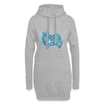Blume Kleinspitz II - Hoodie-Kleid - Grau meliert - Vorne