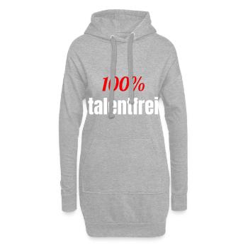 100% talentfrei ohne Talent Spruch - Hoodie-Kleid - Grau meliert - Vorne