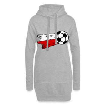 Die Polen Fußball Fans - Hoodie-Kleid - Grau meliert - Vorne