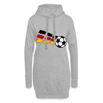 Die deutschen Fußball Fans - Hoodie-Kleid - Grau meliert - Vorne