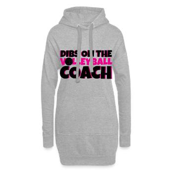 Dibs On The Volleyball Coach 4 - Hoodie-Kleid - Grau meliert - Vorne