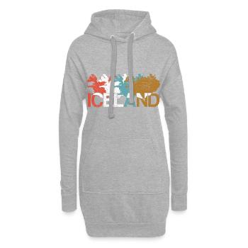 Island - Hoodie-Kleid - Grau meliert - Vorne