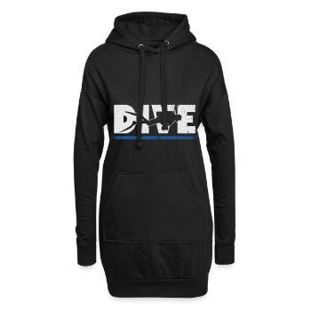 Plongée Dive Diving Scuba Diver - Sweat-shirt à capuche long Femme - noir - Devant