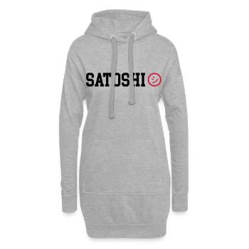 Satoshi Nakamoto BTC Bitcoin - Hoodie-Kleid - Grau meliert - Vorne