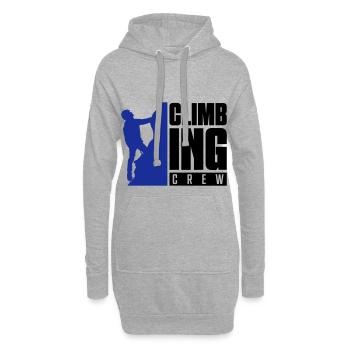 climbing crew - Sweat-shirt à capuche long Femme - gris chiné - Devant