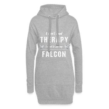 Falkner Falknerin Falknerei falconry Falke falcon - Hoodie-Kleid - Grau meliert - Vorne