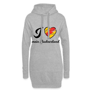 ich liebe mein Badnerland - Hoodie-Kleid - Grau meliert - Vorne