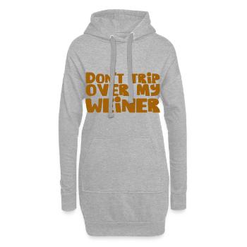 Ne trébuchez pas sur mon Weiner 3 - Sweat-shirt à capuche long Femme - gris chiné - Devant