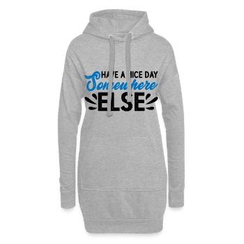 Have A Nice Day Somewhere Else 14 - Hoodie Dress - heather grey - Front