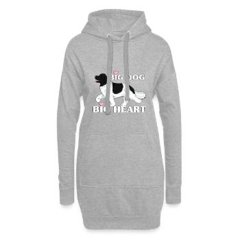 lansubig2 - Sweat-shirt à capuche long Femme - gris chiné - Devant