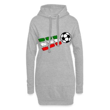 Fußballgötter aus Italien - Hoodie-Kleid - Grau meliert - Vorne
