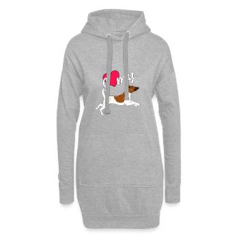 lovemykettis - Hoodie-Kleid - Grau meliert - Vorne