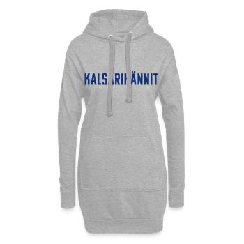 Alkohol Saufen in Finnland: Kalsarikannit Geschenk - Hoodie-Kleid - Grau meliert - Vorne
