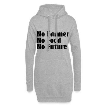 Die Bauern Proteste - Hoodie-Kleid - Grau meliert - Vorne
