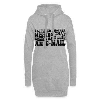 I Survived Another Meeting 83 - Hoodie Dress - heather grey - Front