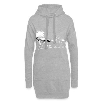 Lieber chillen als nix tun. - Hoodie-Kleid - Grau meliert - Vorne