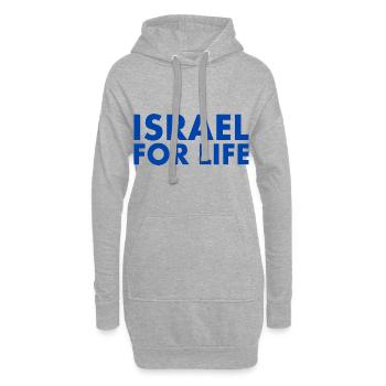 Israel - Hoodie-Kleid - Grau meliert - Vorne