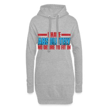 I Have Absolutely No Desire To Fit In 3 - Hoodie-Kleid - Grau meliert - Vorne