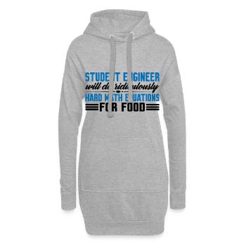 Will Do Ridiculously Hard Math Equations For Food4 - Hoodie-Kleid - Grau meliert - Vorne