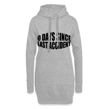 0 jours depuis le dernier accident 16 - Sweat-shirt à capuche long Femme - gris chiné - Devant