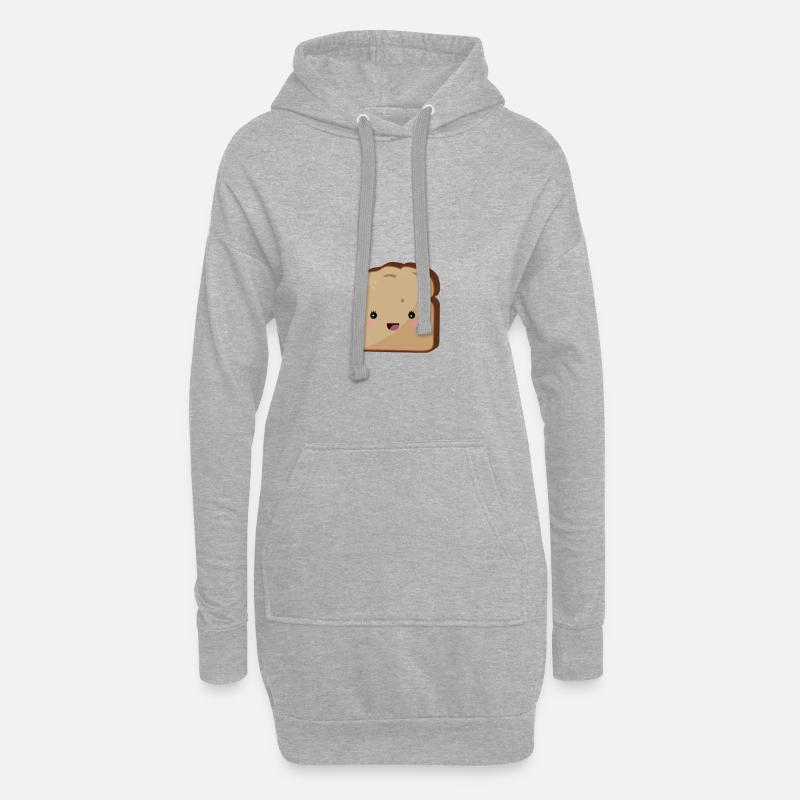 bread - Hoodie-Kleid - Grau meliert