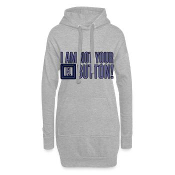 I Am Not Your F1 Button 4 - Hoodie-Kleid - Grau meliert - Vorne