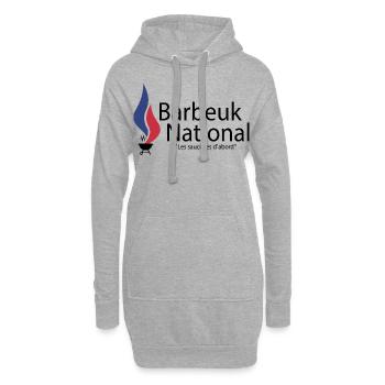 BARBEUK NATIONAL - Sweat-shirt à capuche long Femme - gris chiné - Devant