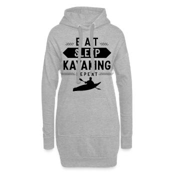 Kayak Kajakfahren Kajak Kajakfahrer Wassersport - Hoodie-Kleid - Grau meliert - Vorne