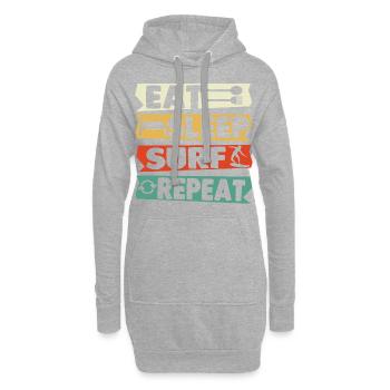 Surfen Windsurfen Kitesurfen Wakeboarding Geschenk - Hoodie-Kleid - Grau meliert - Vorne