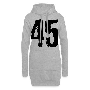 Maillot à 45 chiffres - Sweat-shirt à capuche long Femme - gris chiné - Devant