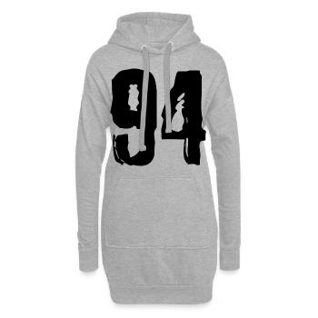 Maillot à 94 numéros - Sweat-shirt à capuche long Femme - gris chiné - Devant