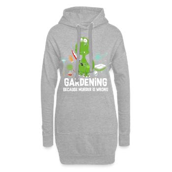 Jardiner parce que le meurtre est mal - Sweat-shirt à capuche long Femme - gris chiné - Devant