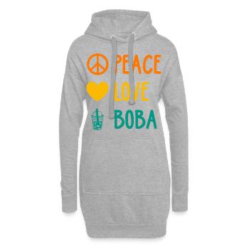 Peace Love Boba Graphic Tea Lover Tea Drinker Bubb - Hoodie-Kleid - Grau meliert - Vorne