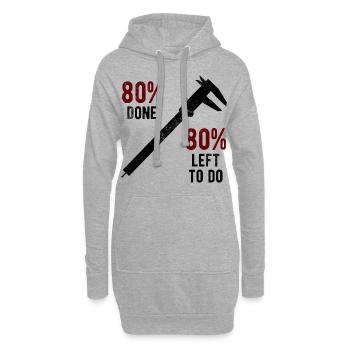 Maschinen-Bediener Maschinenführer Machinist - Hoodie-Kleid - Grau meliert - Vorne