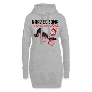 Narzeczona doskonały Verlobungs Geschenk - Hoodie-Kleid - Grau meliert - Vorne