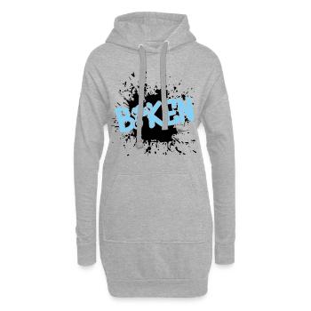 Fahrrad Biken Mtb BMX Bike - Hoodie-Kleid - Grau meliert - Vorne
