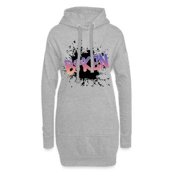 Biken Fahrrad Bike MTB BXM Rider - Hoodie-Kleid - Grau meliert - Vorne