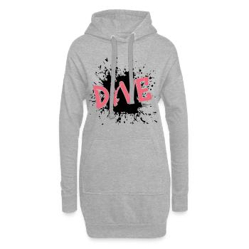 tauchen, diving, taucher, apnoe - Hoodie-Kleid - Grau meliert - Vorne