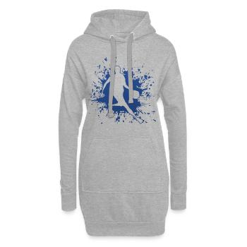 Streetball - Hoodie-Kleid - Grau meliert - Vorne