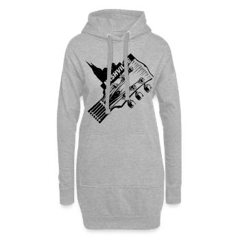 Nashville Tennessee USA Gitarre Skyline Musik - Hoodie-Kleid - Grau meliert - Vorne