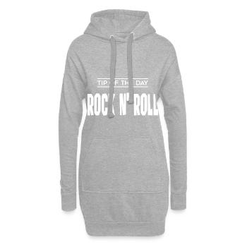 Astuce du jour rock n roll - Sweat-shirt à capuche long Femme - gris chiné - Devant
