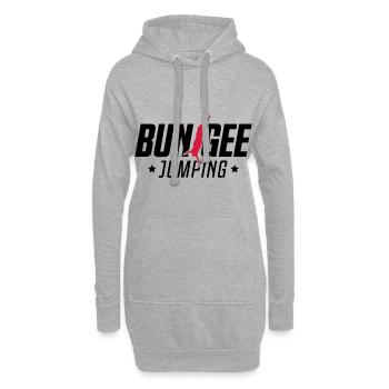 bungee jumping extrême sport - Sweat-shirt à capuche long Femme - gris chiné - Devant