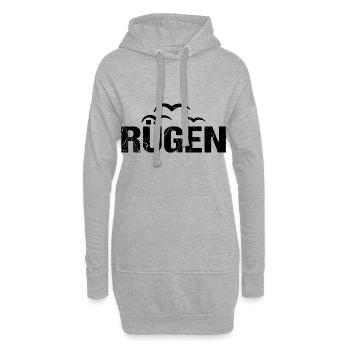 Rügen Ostsee Insel Möwen - Hoodie-Kleid - Grau meliert - Vorne