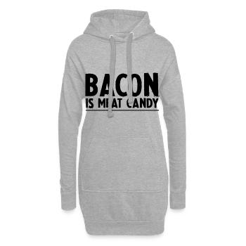 Bacon Is Meat Candy 3 - Hoodie-Kleid - Grau meliert - Vorne