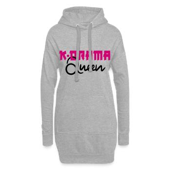K-Drama Queen - Sweat-shirt à capuche long Femme - gris chiné - Devant